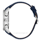 BEVERLY HILLS POLO CLUB BP3723X.399 Navy Silver Leather Strap